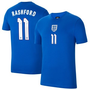 England Rashford Name & Number T-Shirt - Blue - Mens
