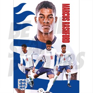 England Marcus Rashford Action Poster - A2
