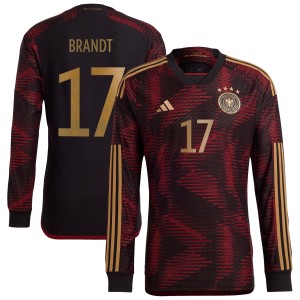Germany Away Authentic Shirt 2022 - Long Sleeve with Brandt 17 printing